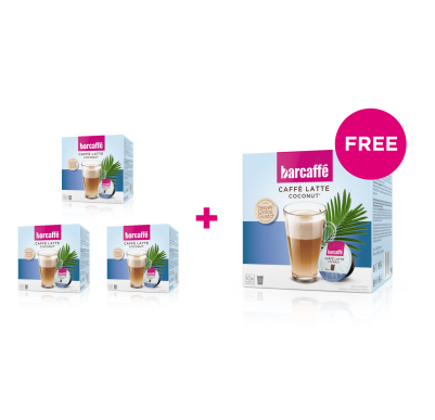 Barcaffè Caffe Latte Coconut 3+1 Gratis