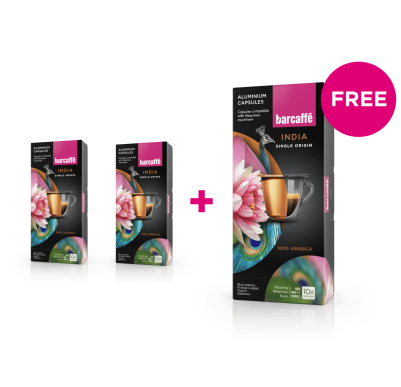 Barcaffè India 2+1 Gratis